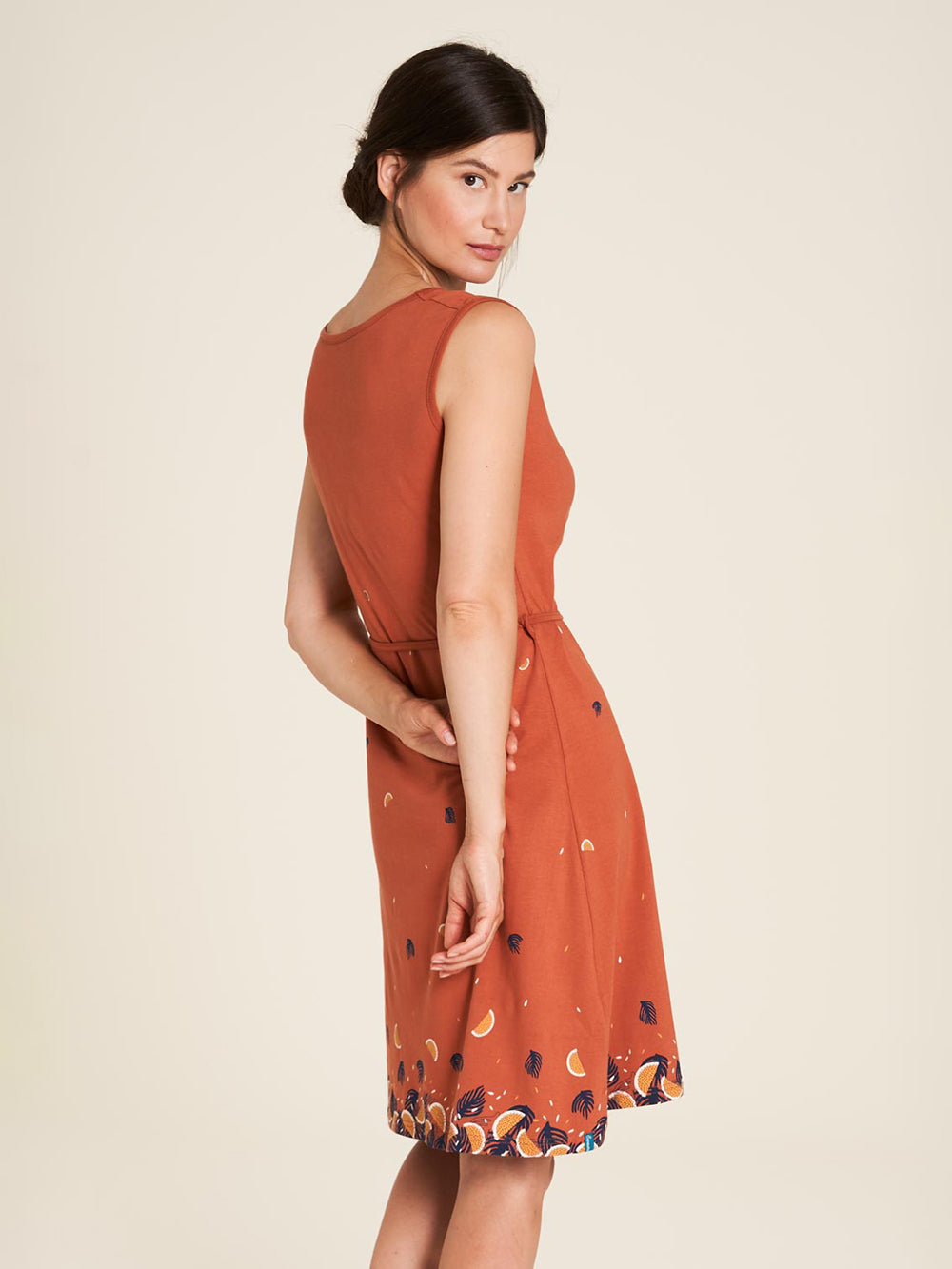Jersey dress terracotta