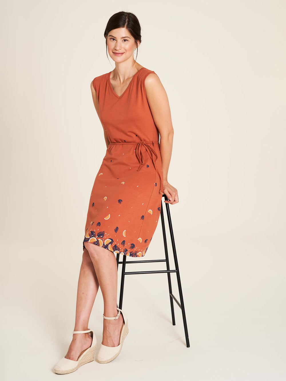 Jersey-Kleid terracotta