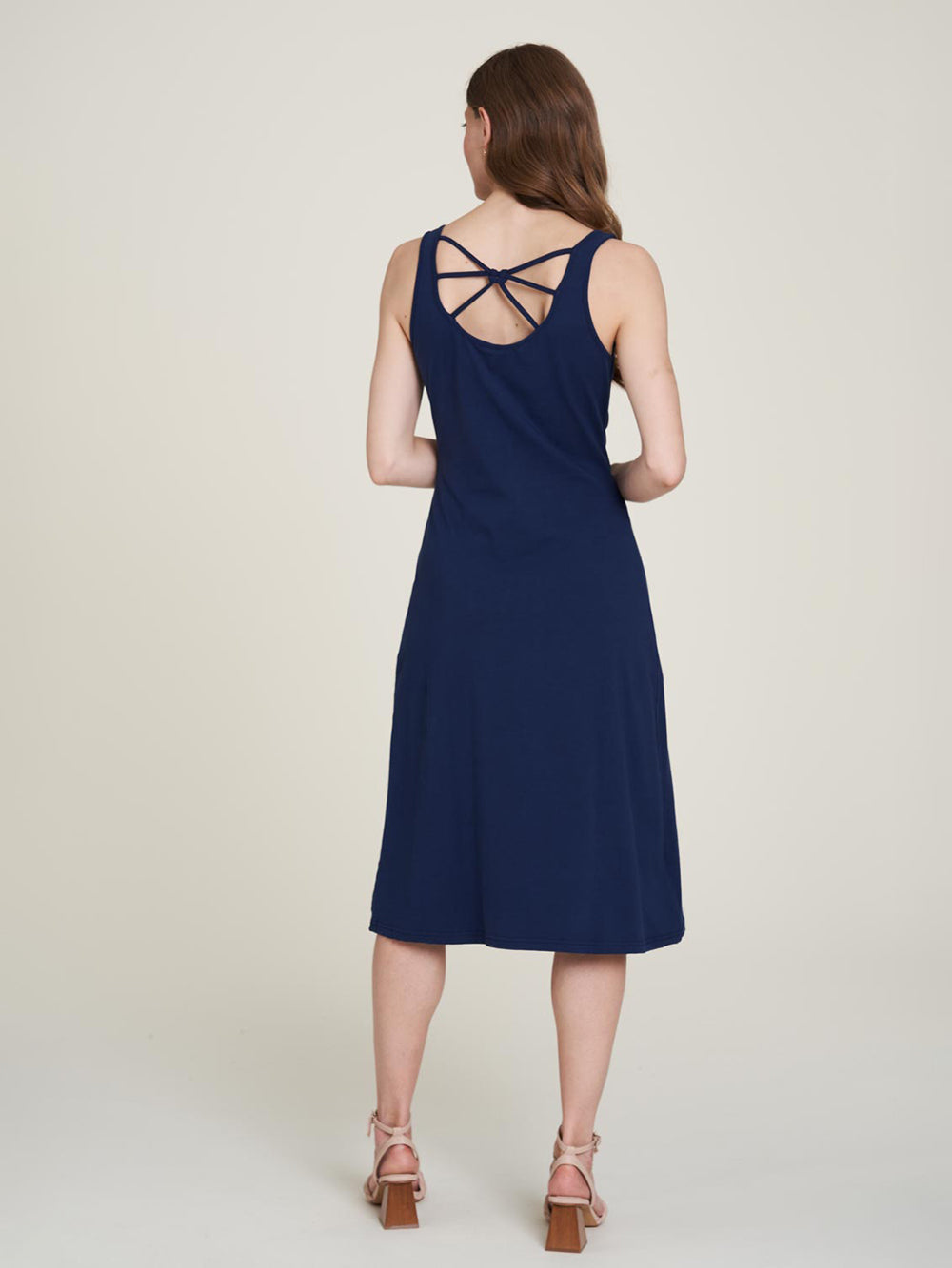 Dress with back details deep navy