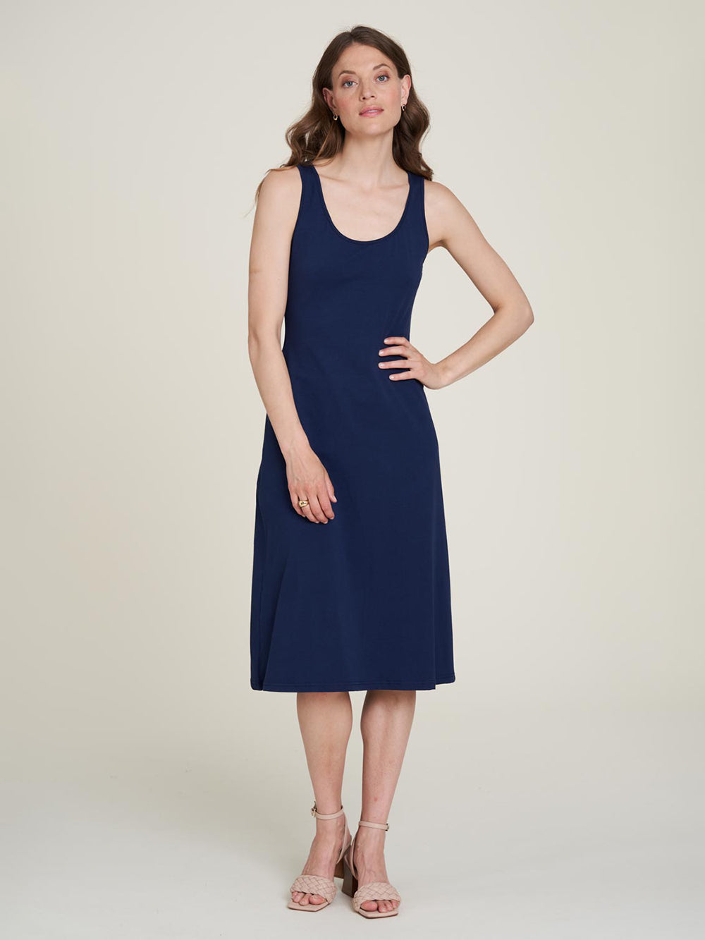 Dress with back details deep navy
