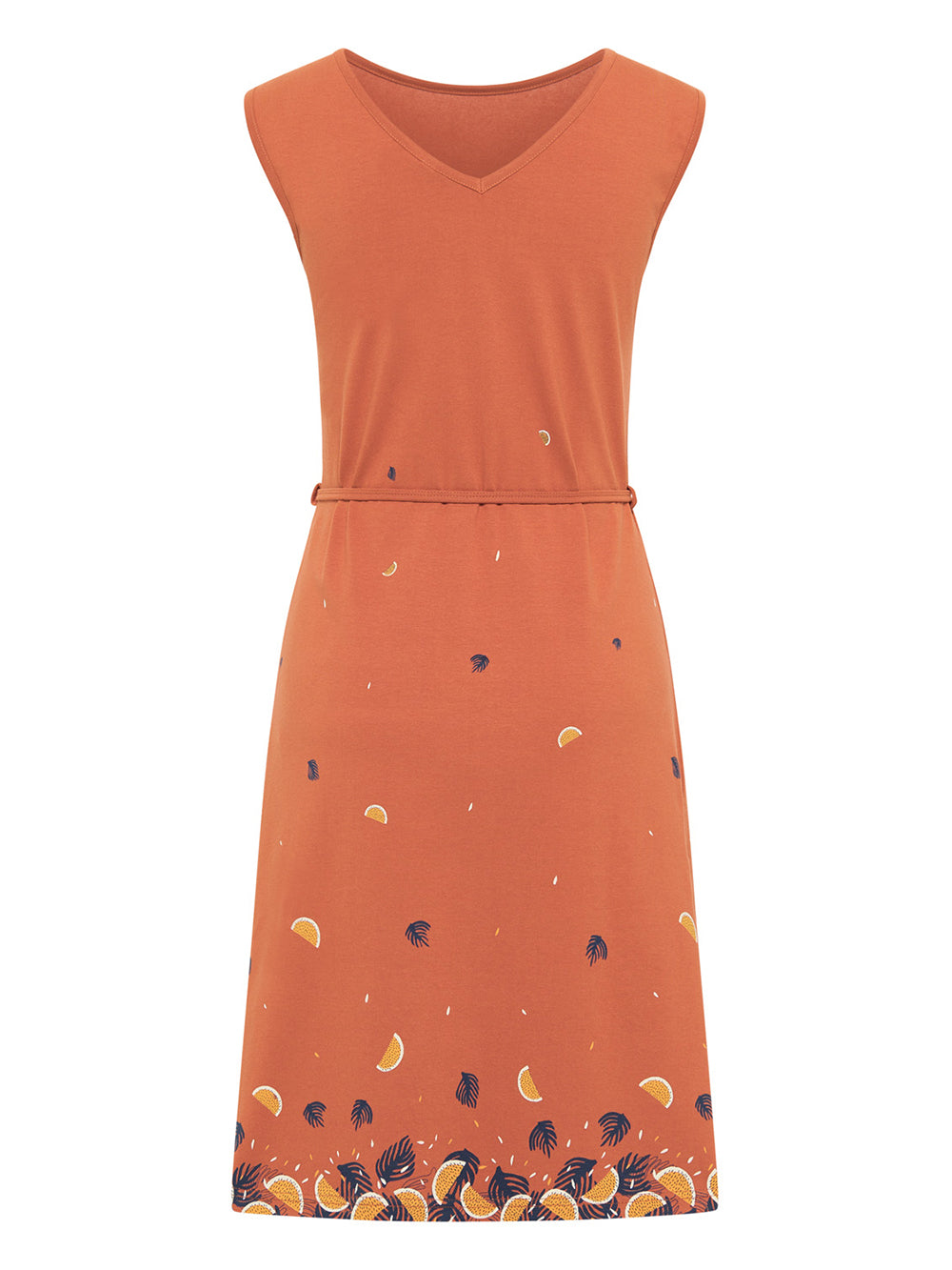 Jersey-Kleid terracotta