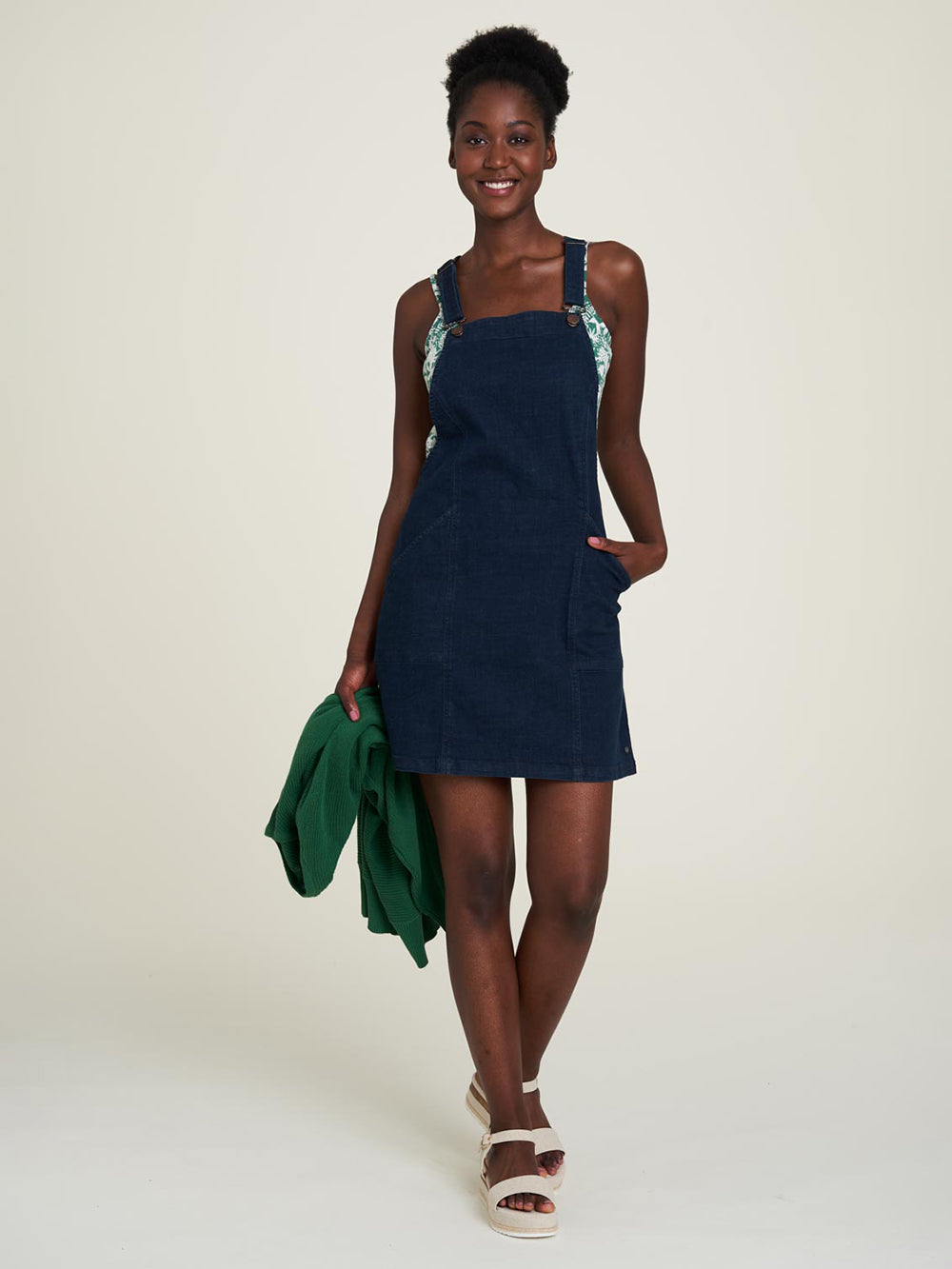 Dungaree dress made of organic denim dark indigo