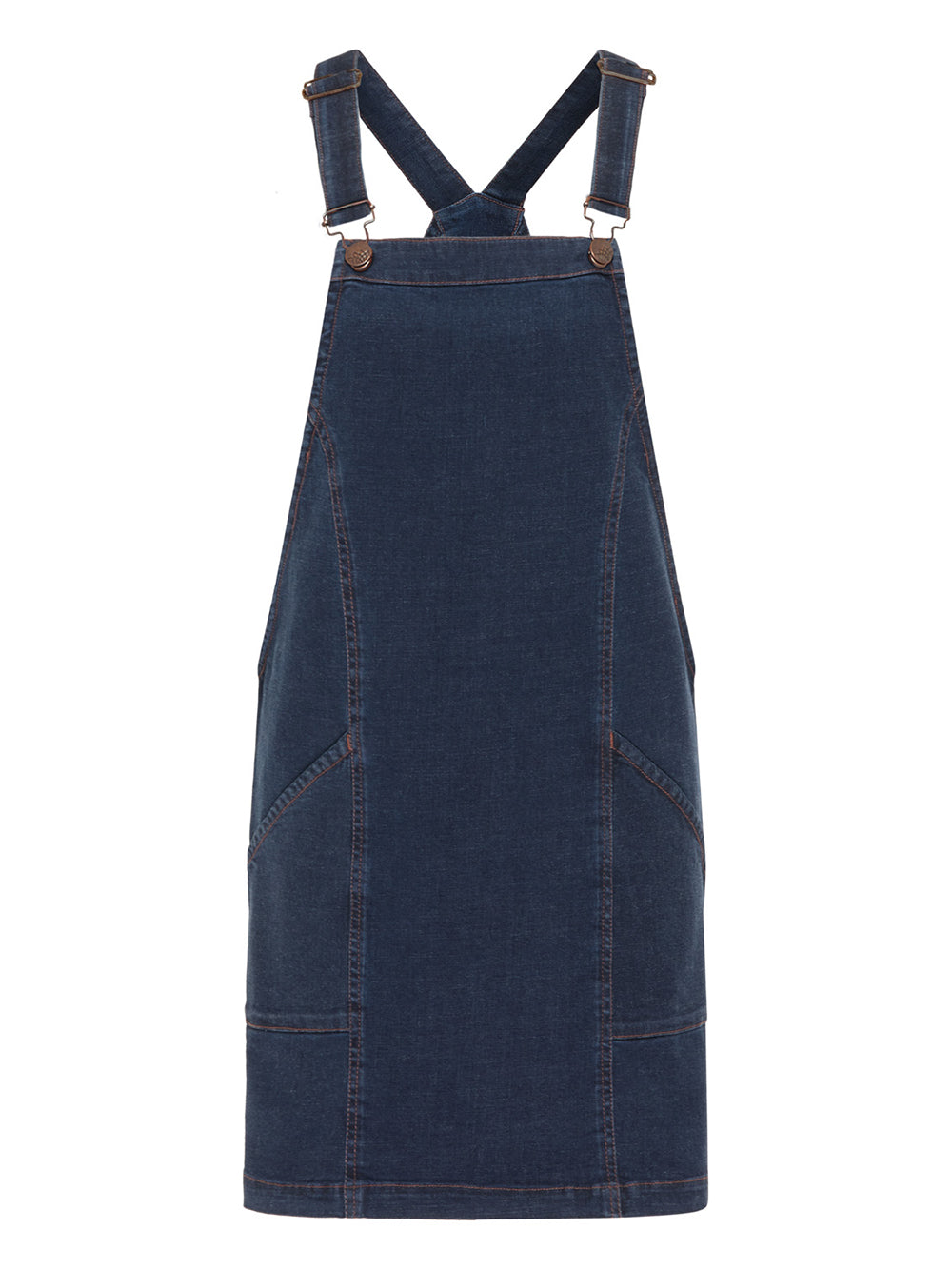 Dungaree dress made of organic denim dark indigo