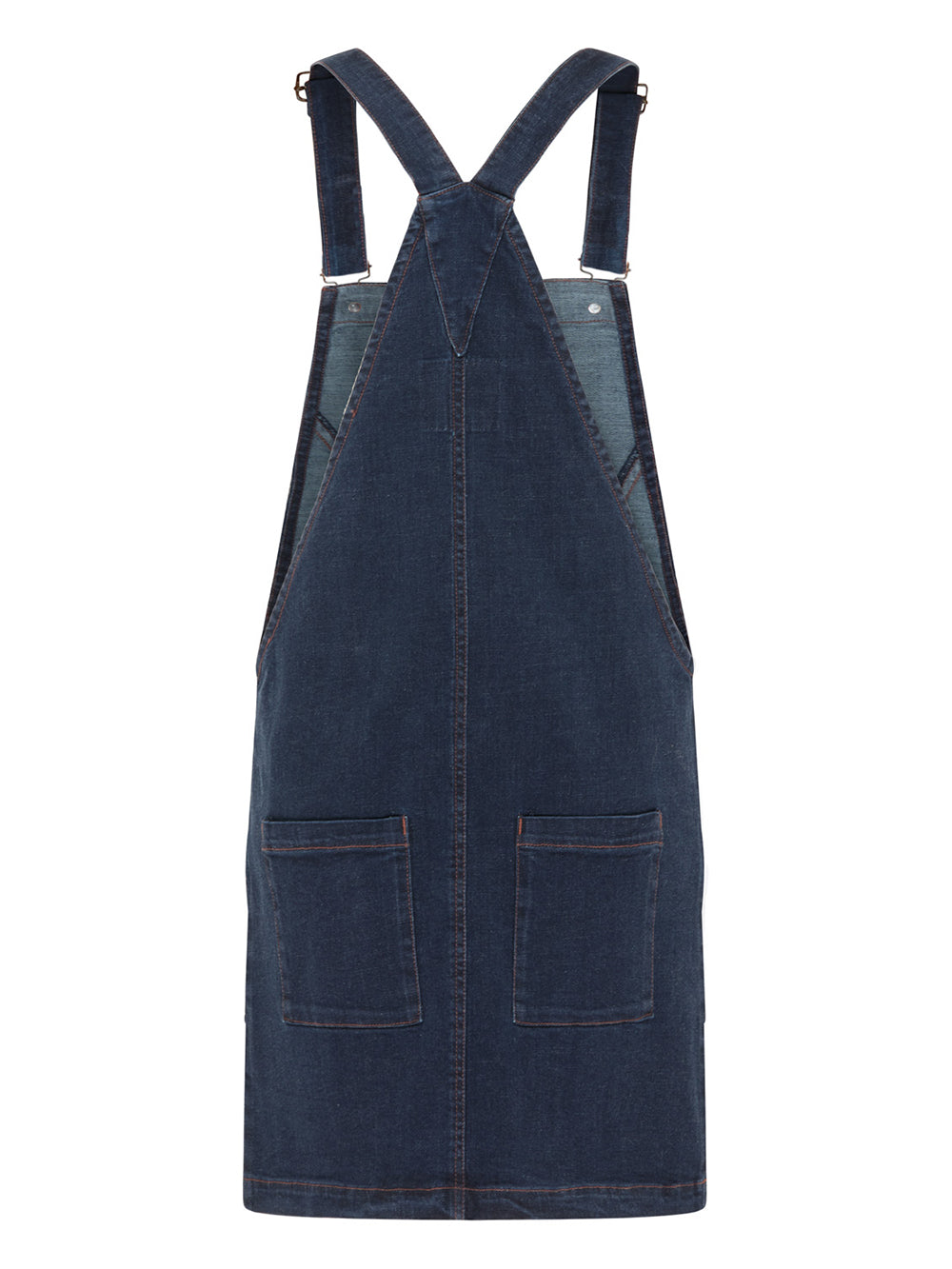 Dungaree dress made of organic denim dark indigo