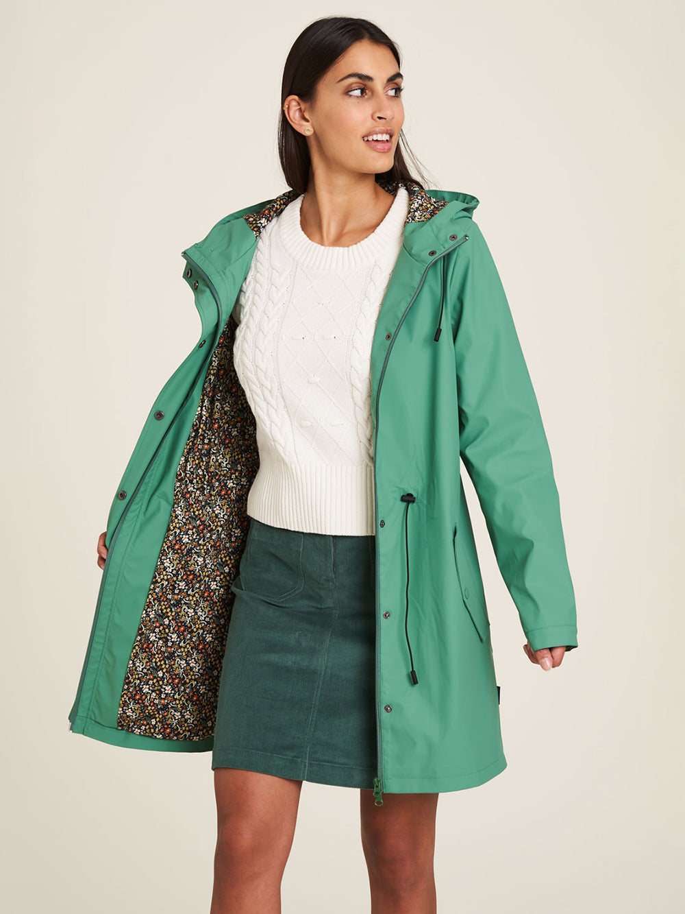 Rain jacket frosty green
