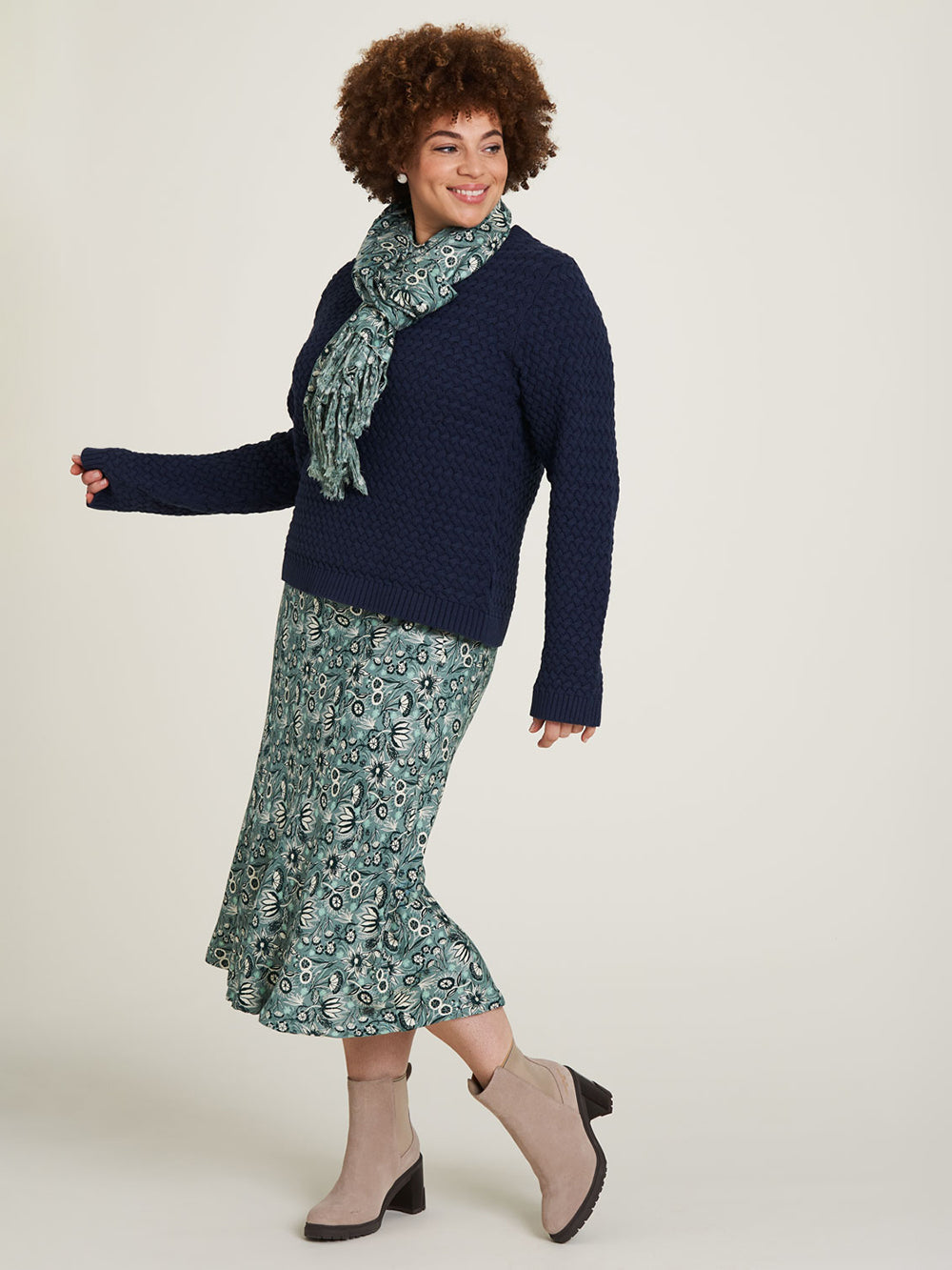 warm knitted sweater dark navy