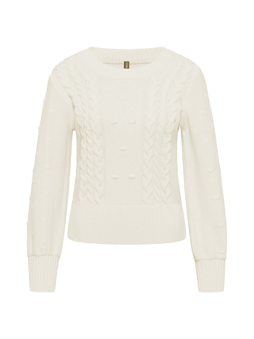 taillierter Strickpullover white