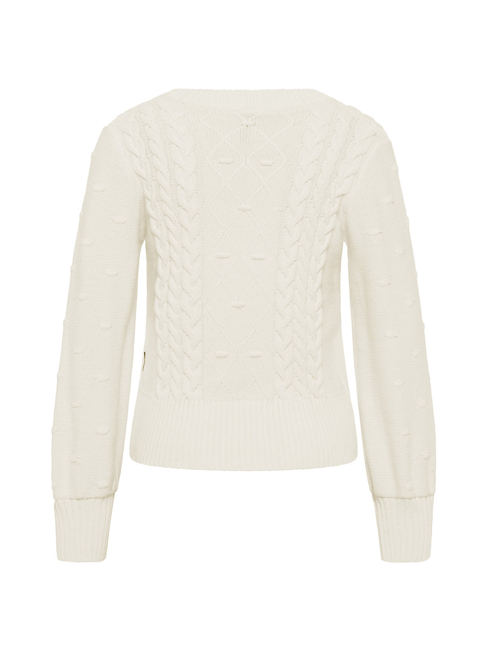 taillierter Strickpullover white