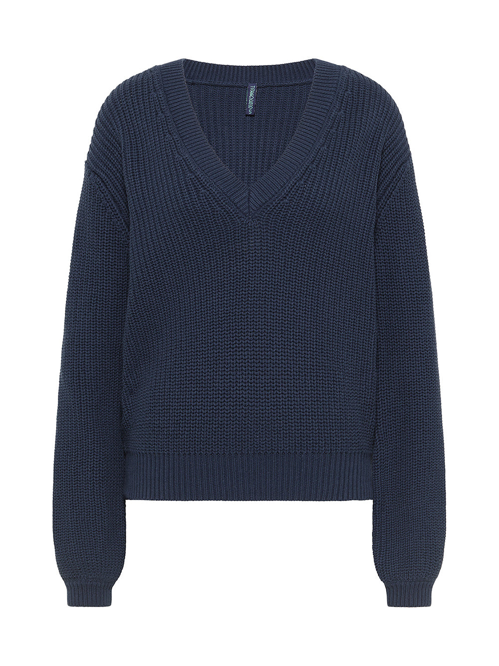 Knitted sweater dark navy