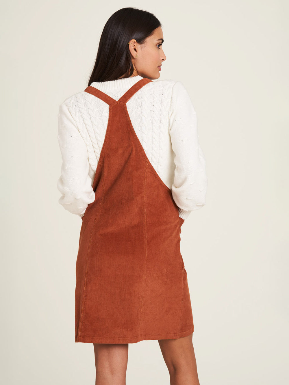 Robe velours côtelé gingembre