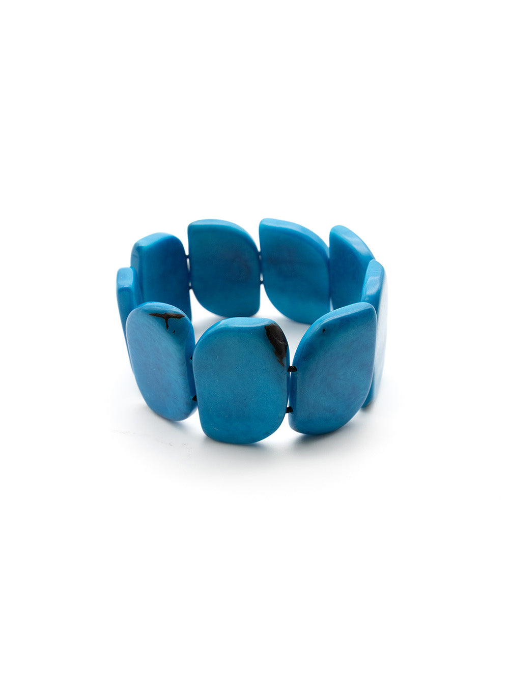 Armband Ecoapu Blau - La Tagua Nuss