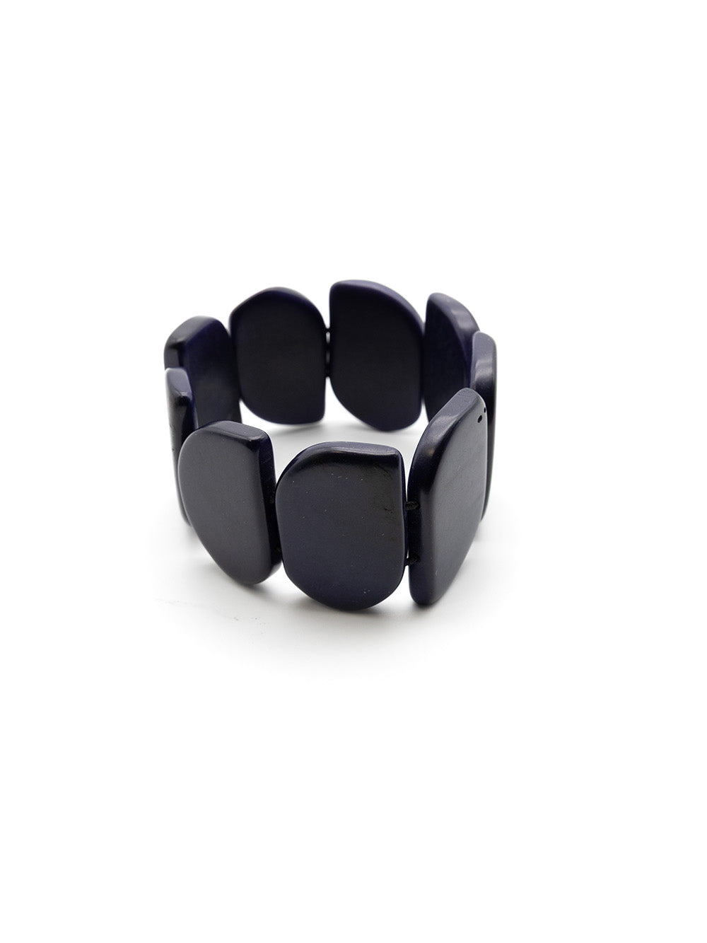 Armband Ecoapu Dunkelblau - La Tagua Nuss