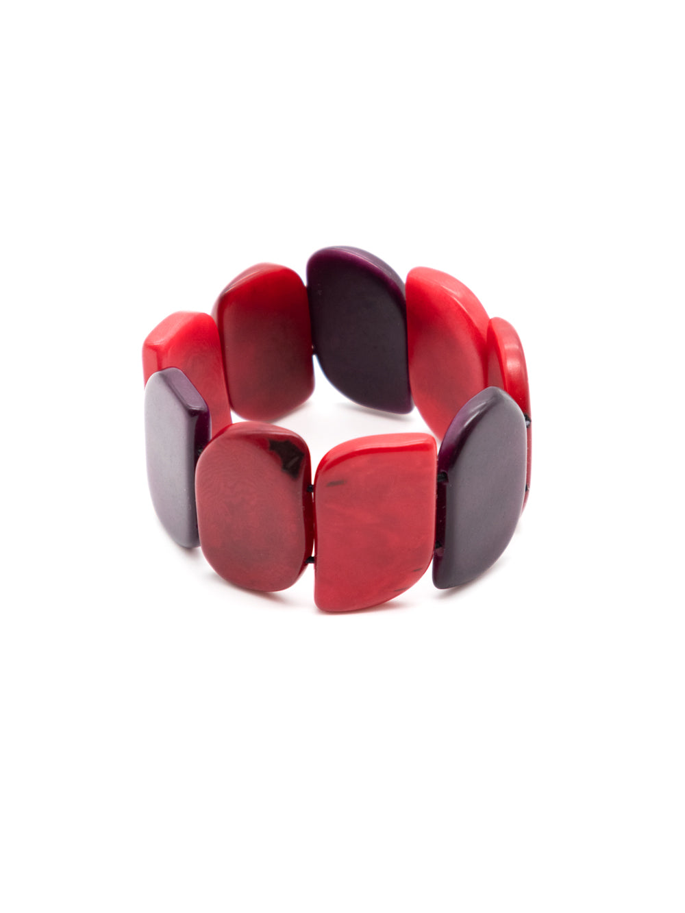 Armband Ecoapu rot - La Tagua Nuss