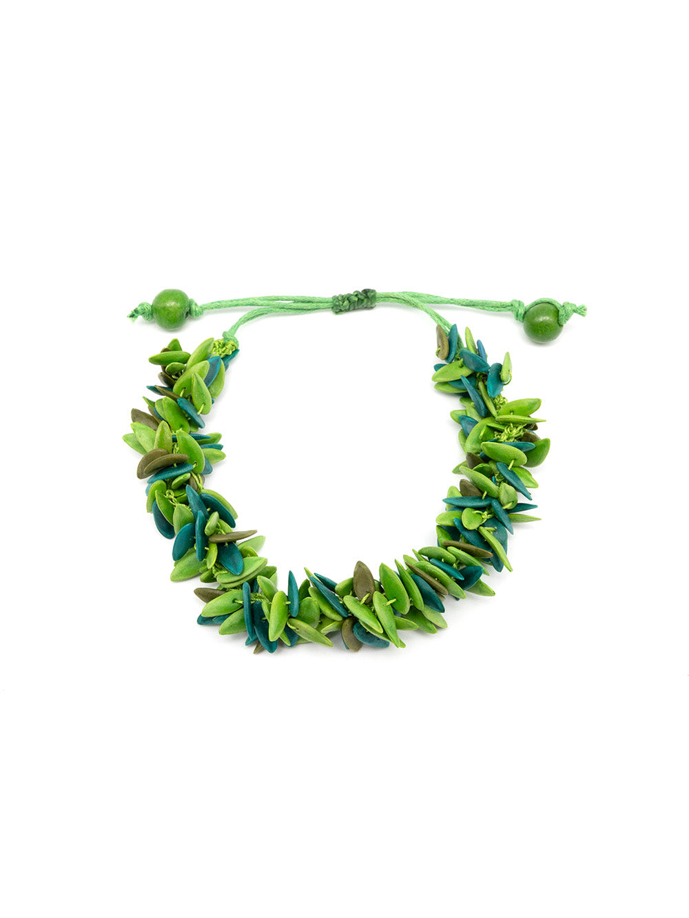 Armband Trenzapu grün - Melonenkerne - La Tagua