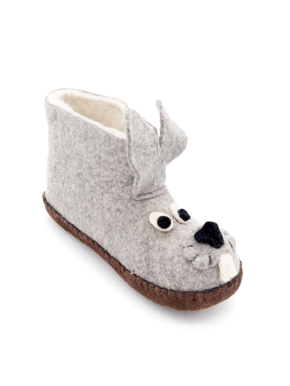 La pantoufle en feutre de Mong Bunny