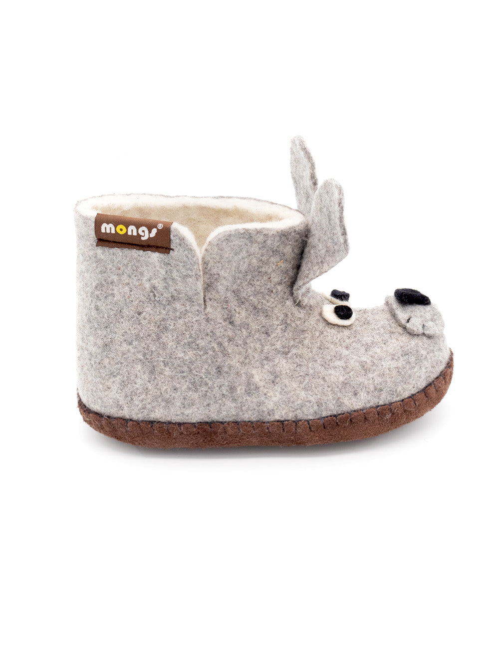 La pantoufle en feutre de Mong Bunny