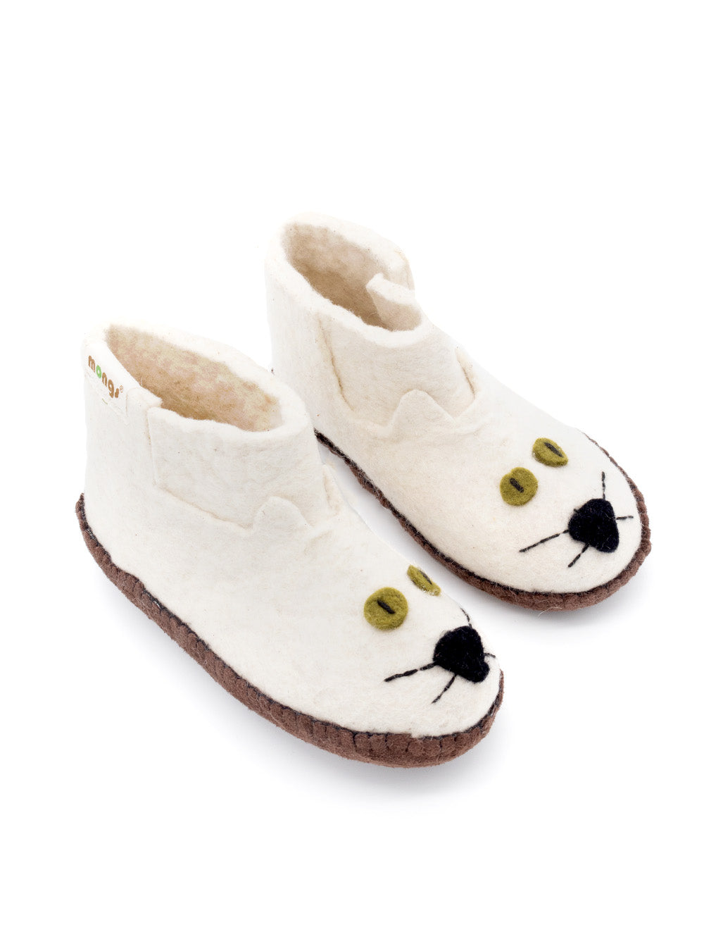 Mini mongs Kitty weiß - Kinderhausschuhe/Kinderpantoffeln