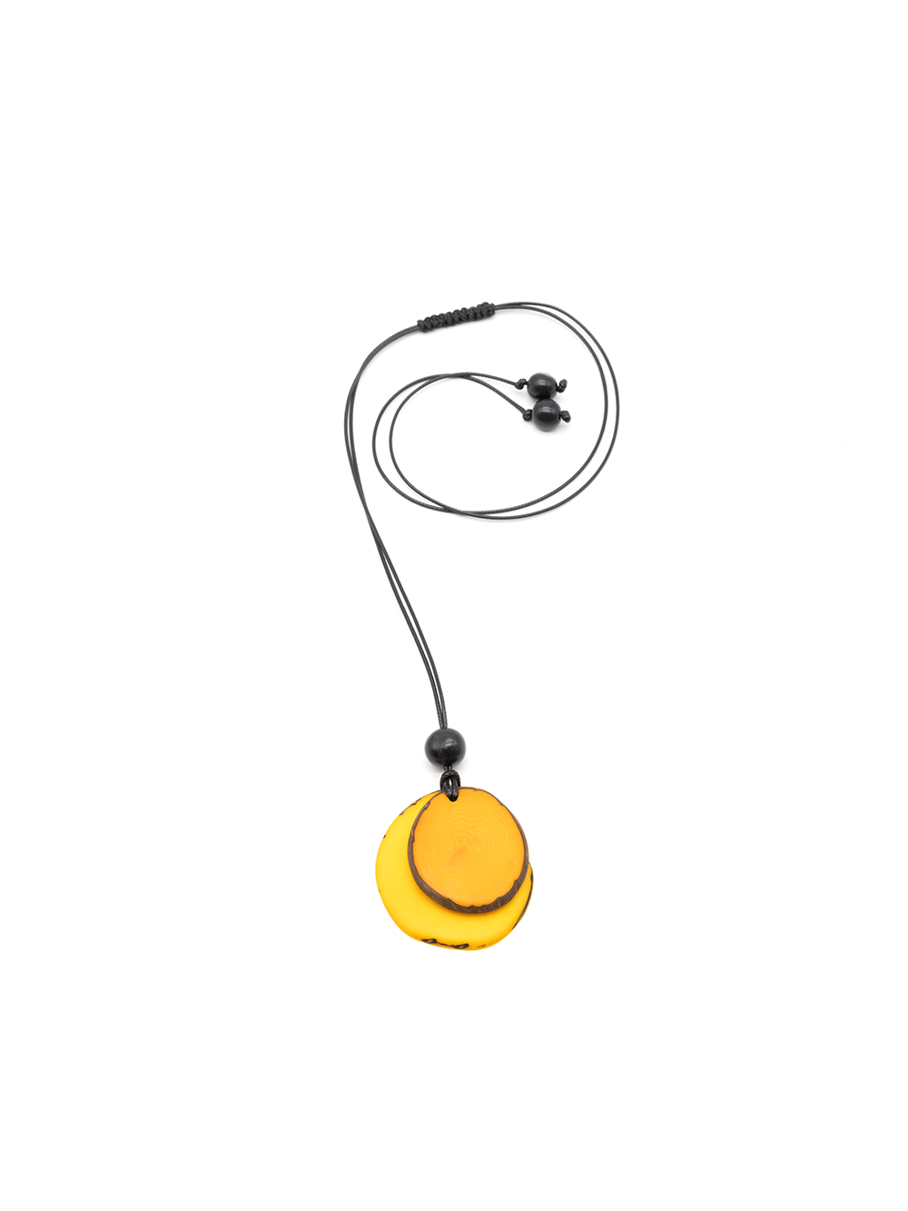 Necklace Chiloete yellow/orange - La Tagua Nut
