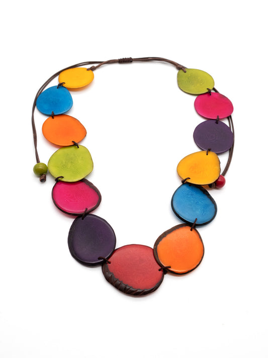 Halskette Carla bunt - La Tagua Nuss