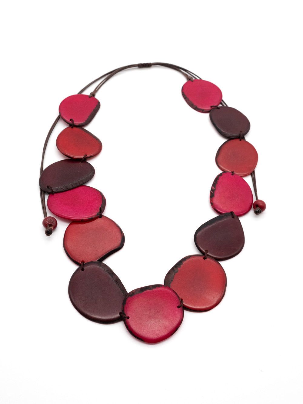 Halskette Carla rot - La Tagua Nuss
