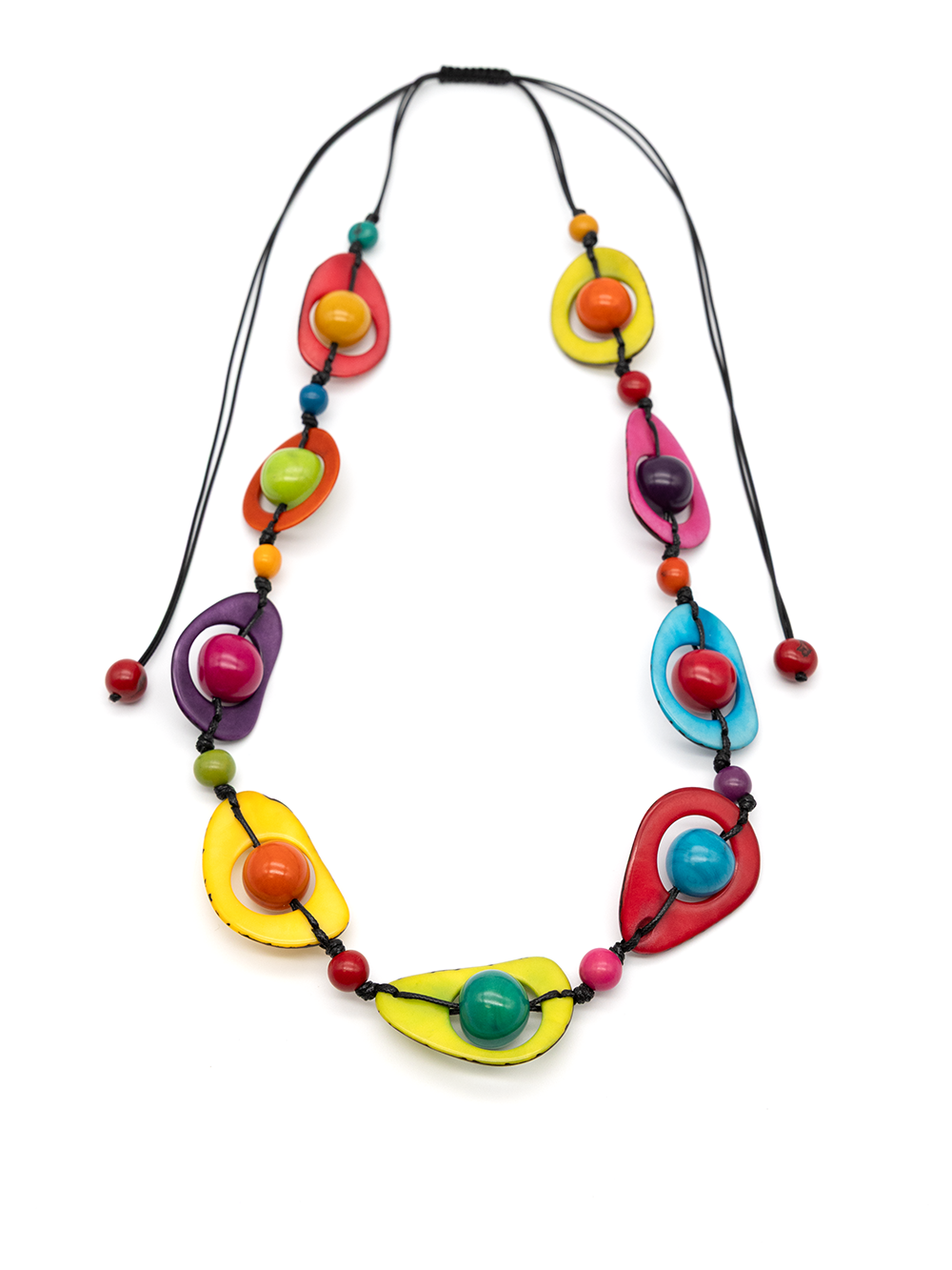 Halskette Luna bunt - La Tagua Nuss