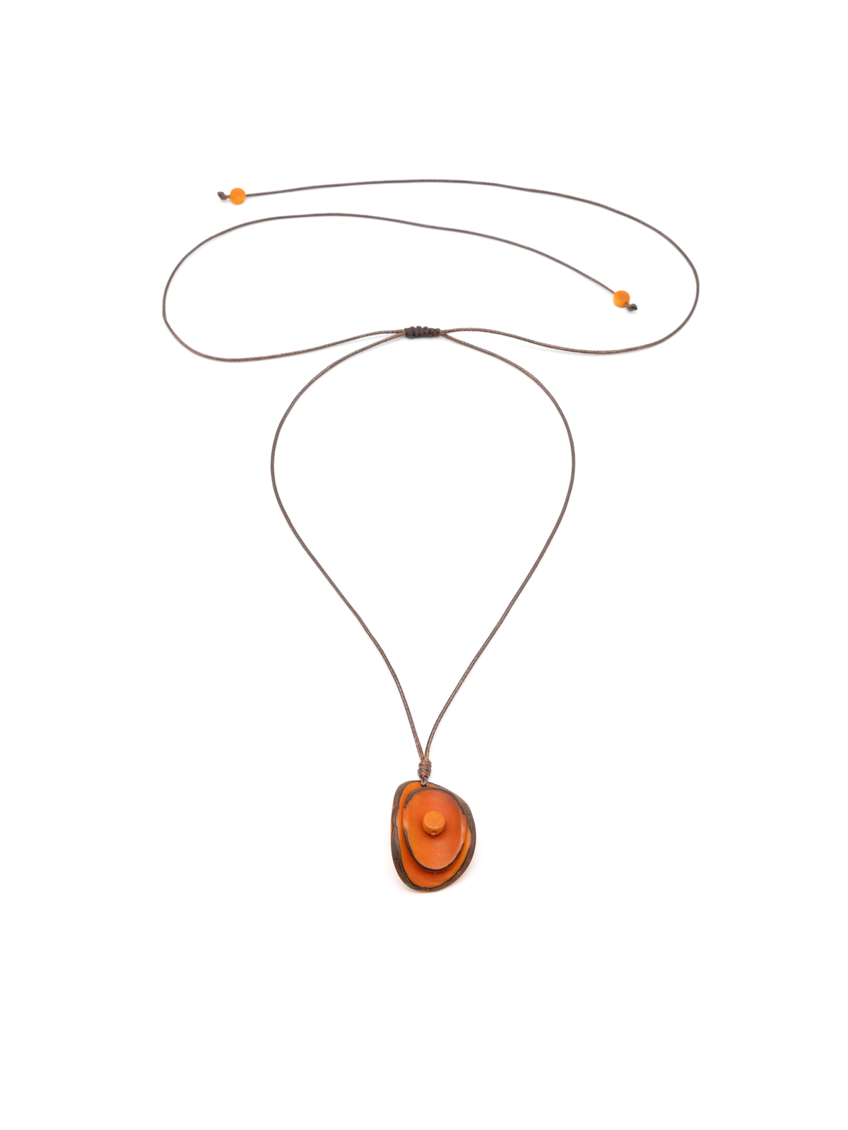 Halskette Zaina Orange - La Tagua Nuss