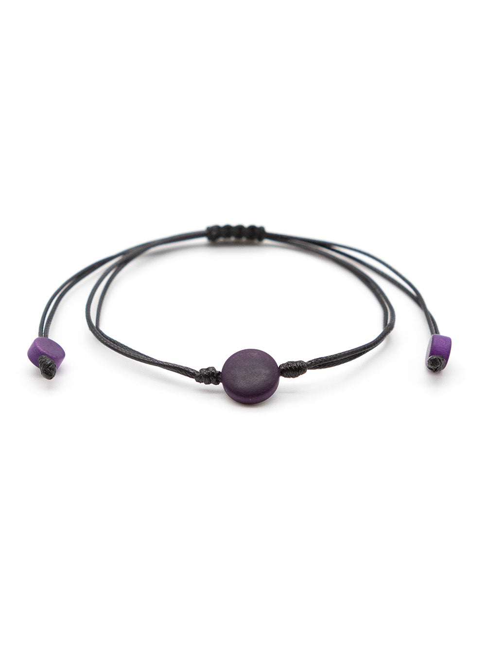 Armband Topu dunkellila - La Tagua Nuss