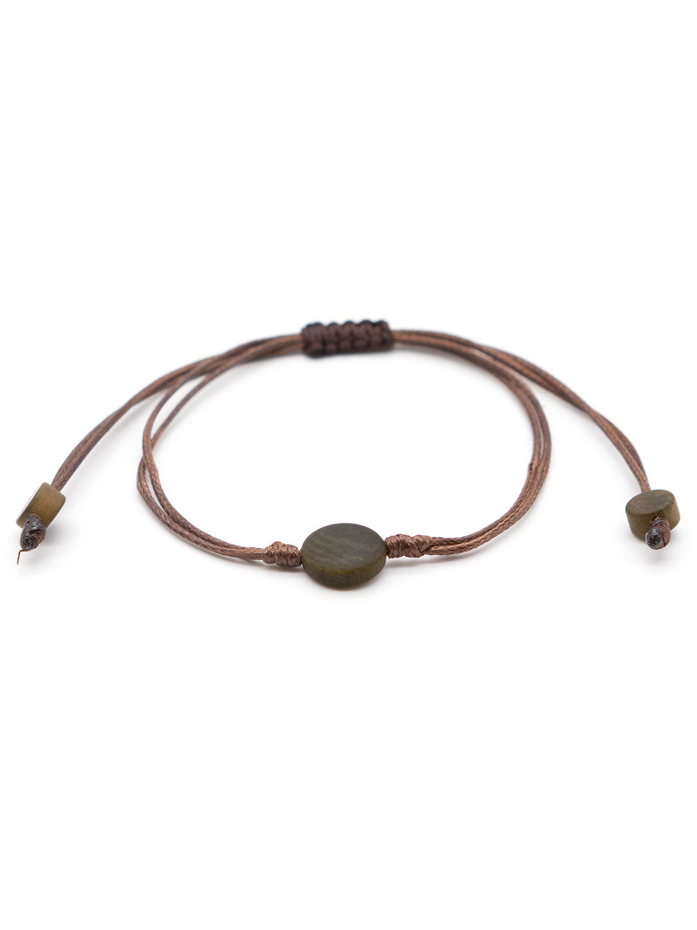 Armband Topu olive - La Tagua Nuss