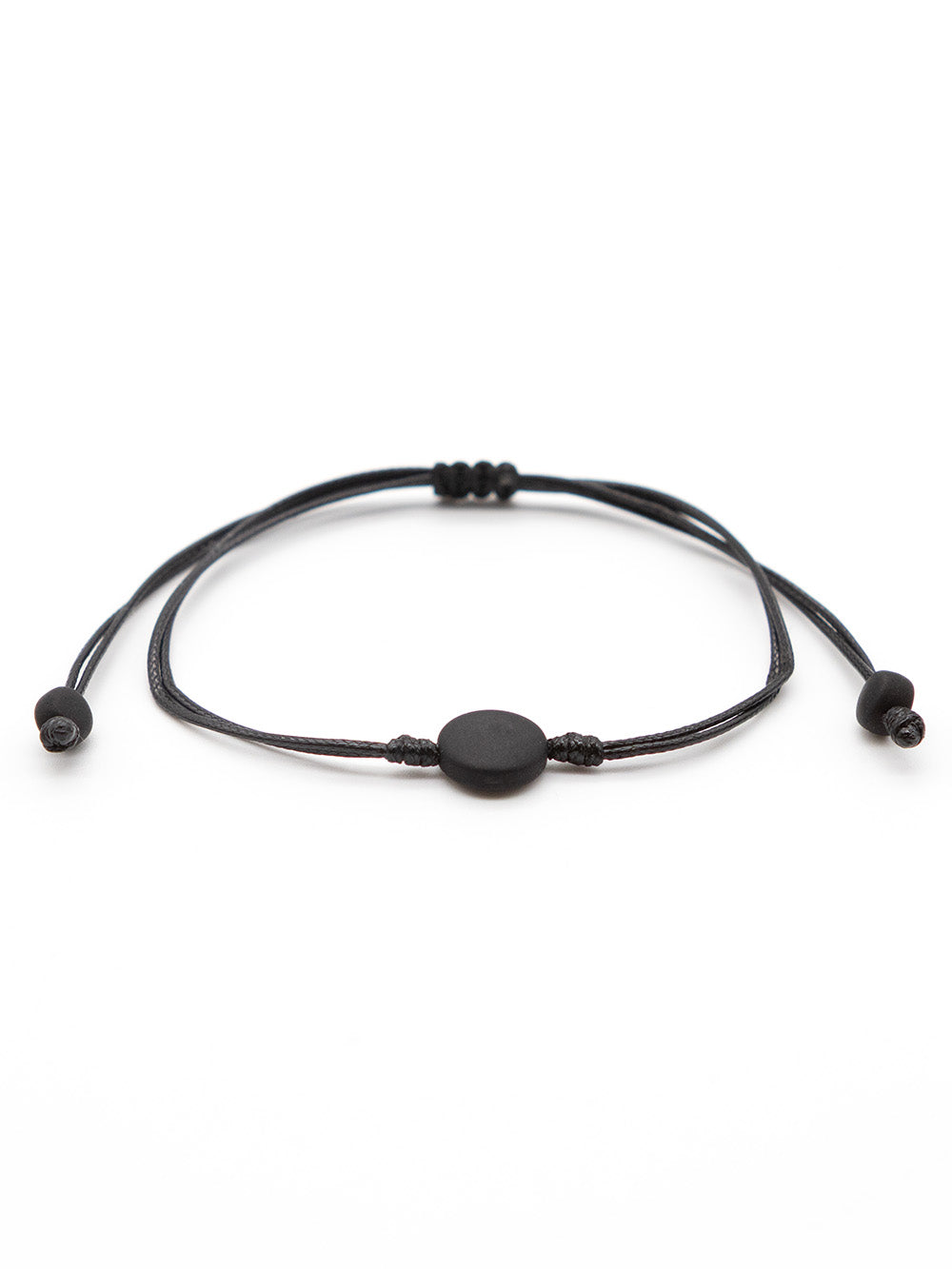 Armband Topu schwarz - La Tagua Nuss