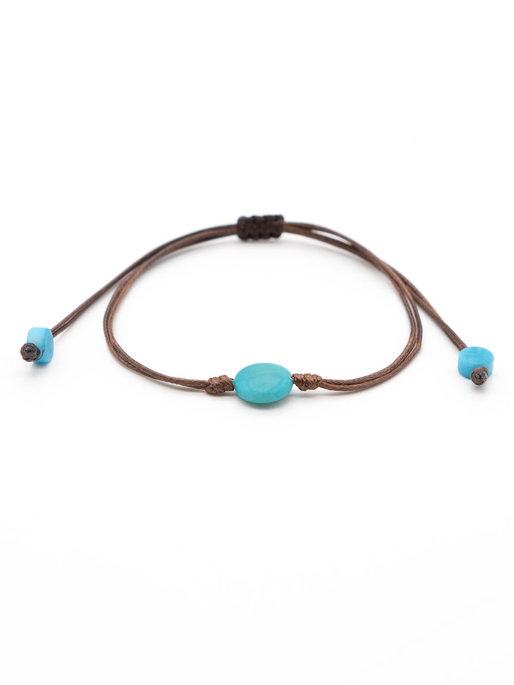 Armband Topu türkis - La Tagua Nuss