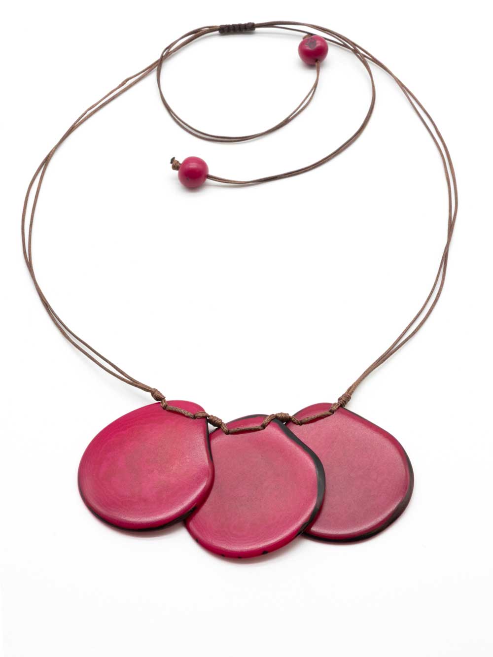 Halskette Celi pink - La Tagua Nuss