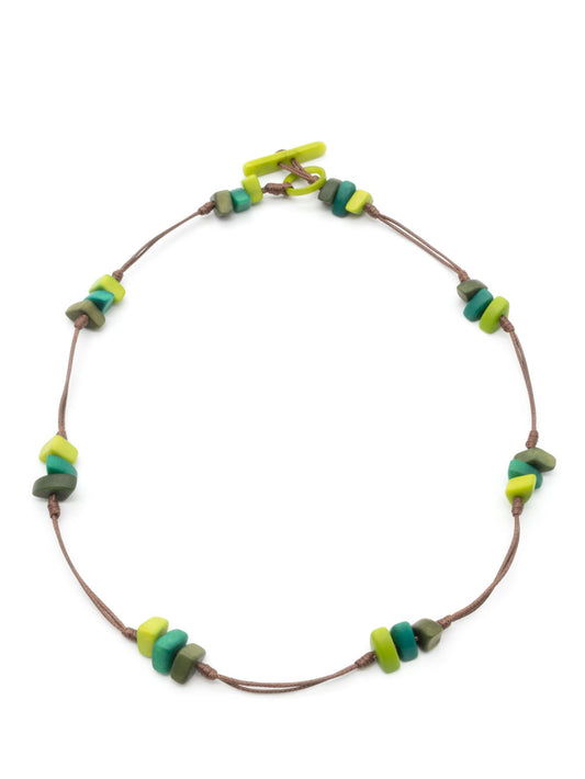 Halskette Pilla Grün - La Tagua Nuss