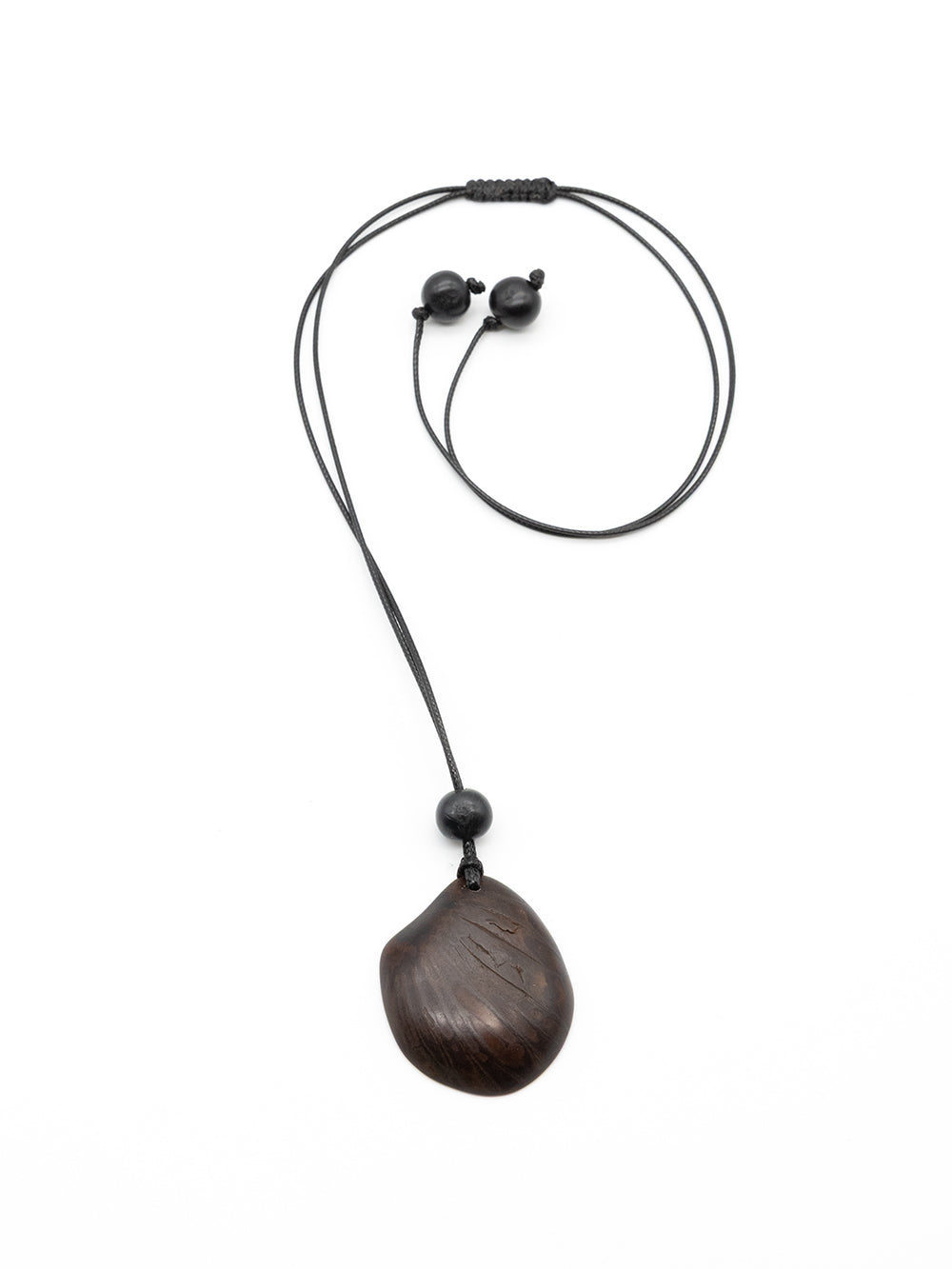 Halskette Zebra schwarz - La Tagua Nuss