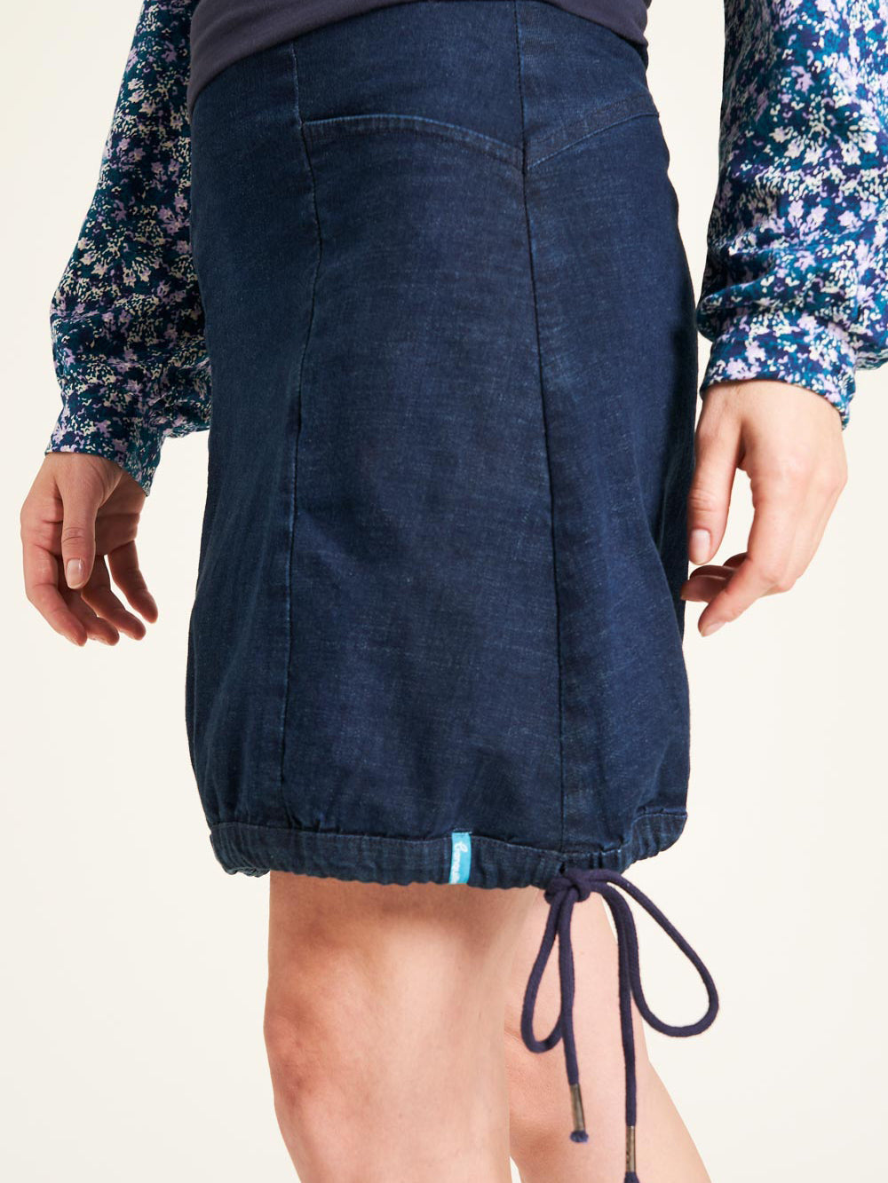Ballonrock aus Bio-Denim dark indigo - Tranquillo