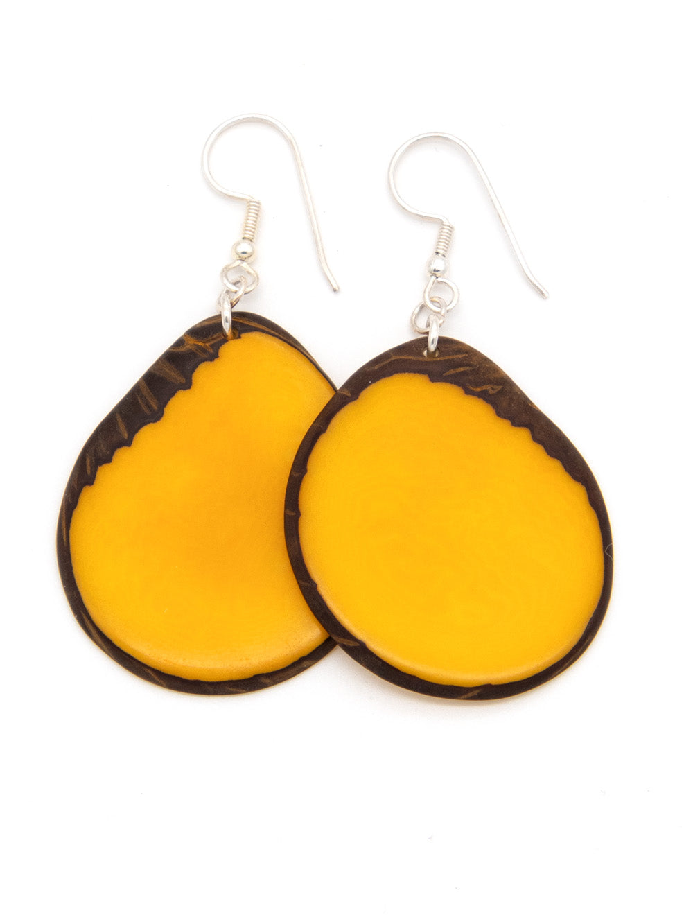 Earrings Carlaret yellow - LaTagua nut silver
