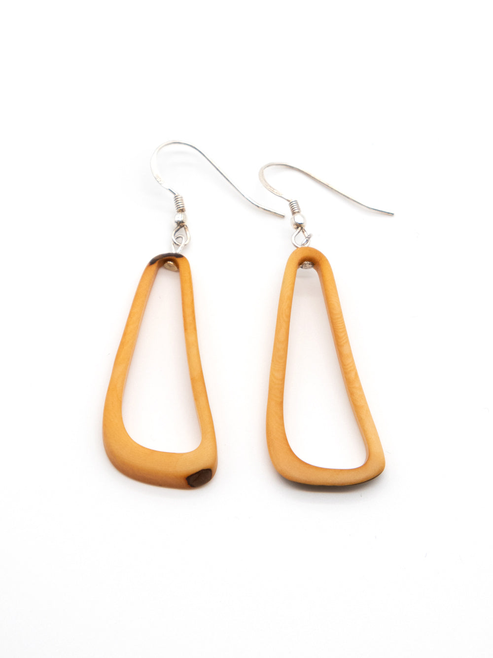 Earrings Celiret natural - LaTagua nut silver