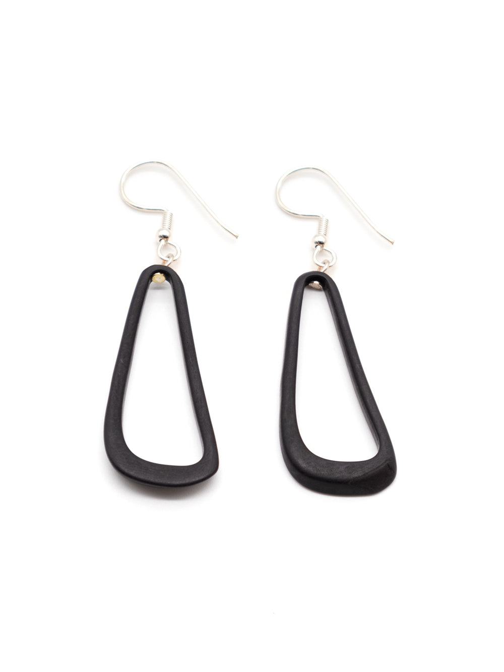 Earrings Celiret black - LaTagua nut silver