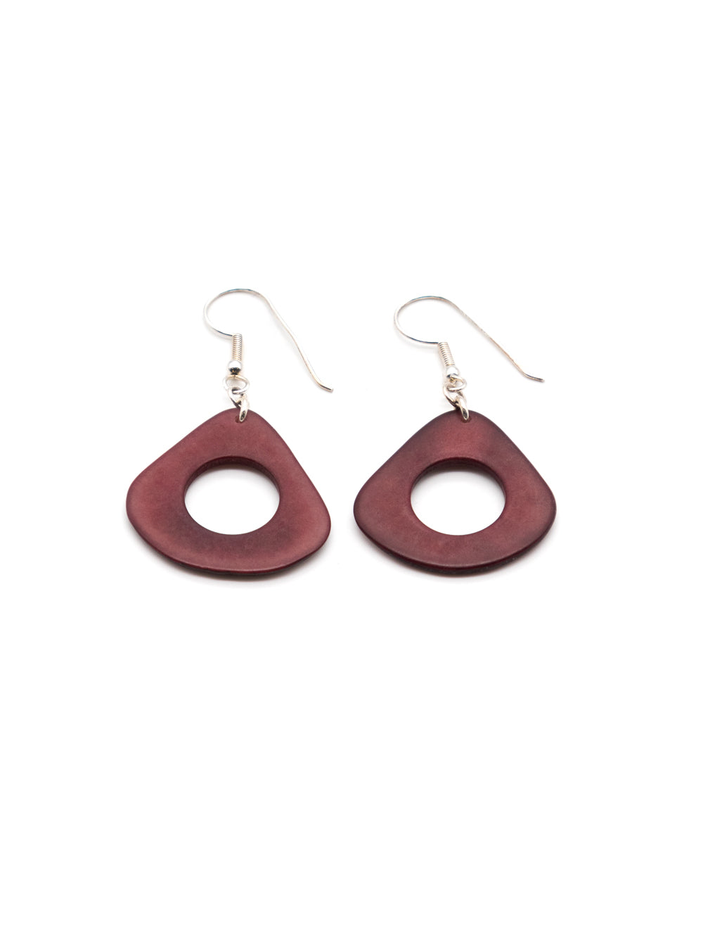 Earrings Doniret orange - LaTagua nut earrings silver
