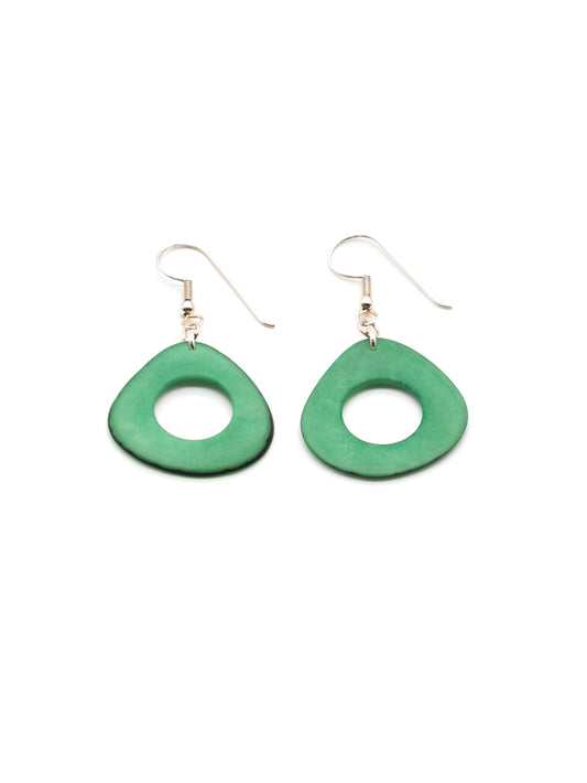 Earrings Doniret orange - LaTagua nut earrings silver