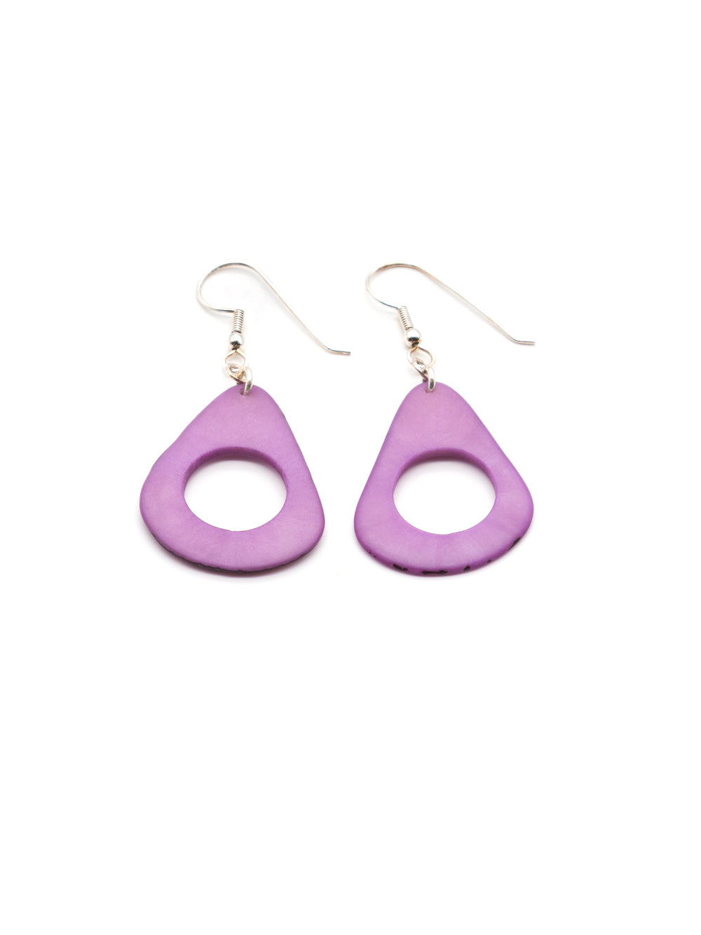 Earrings Doniret orange - LaTagua nut earrings silver