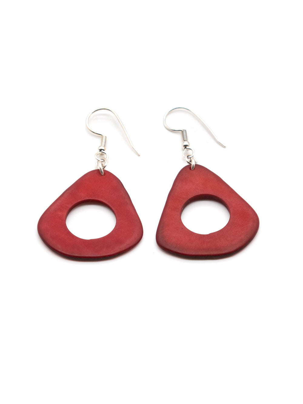 Earrings Doniret orange - LaTagua nut earrings silver