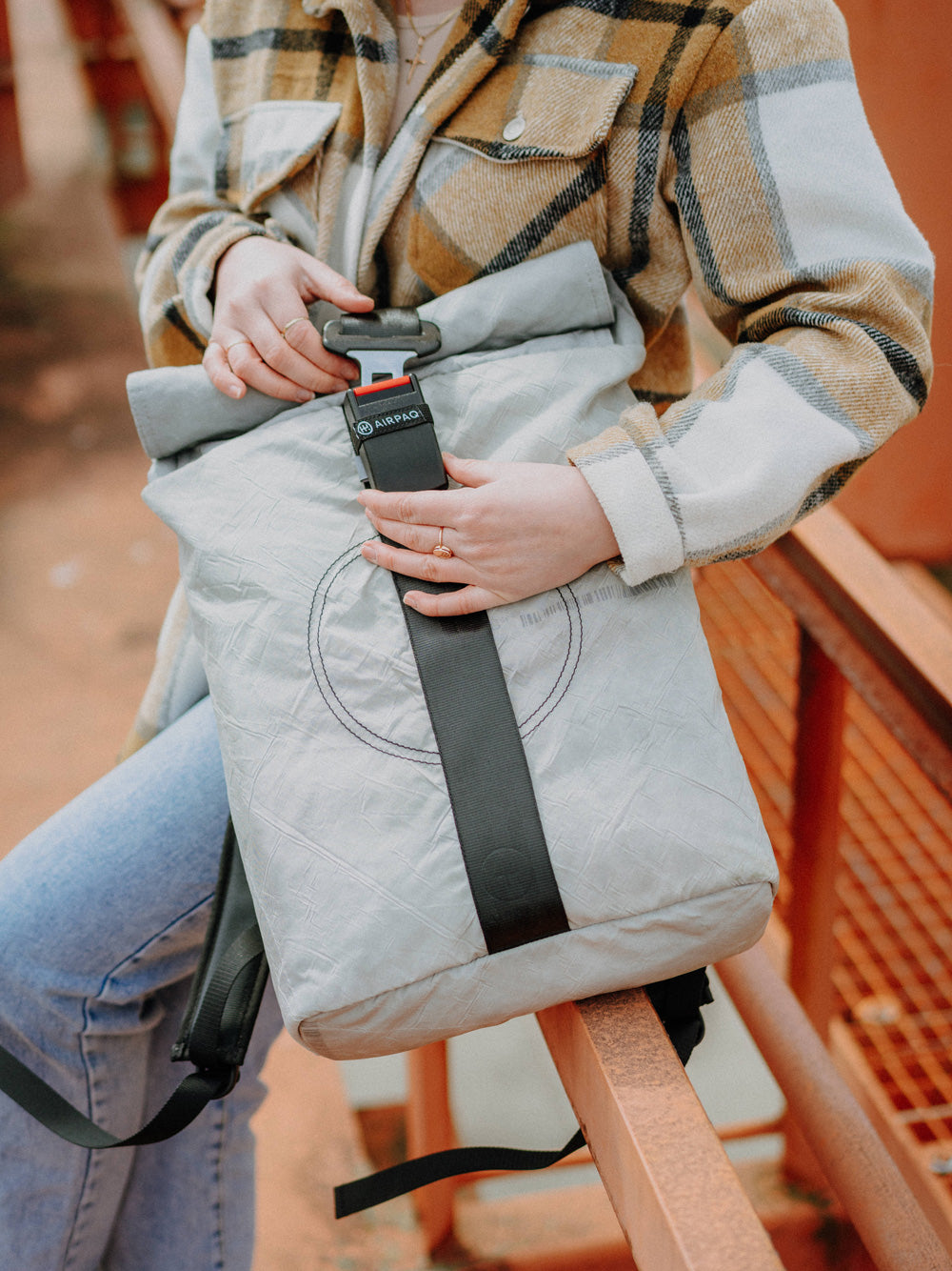 Airpaq backpack roll top - colored gray