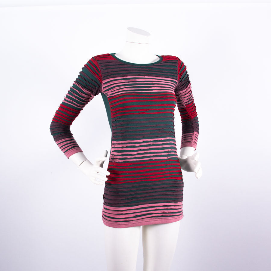 Body-hugging mini dress with long sleeves M