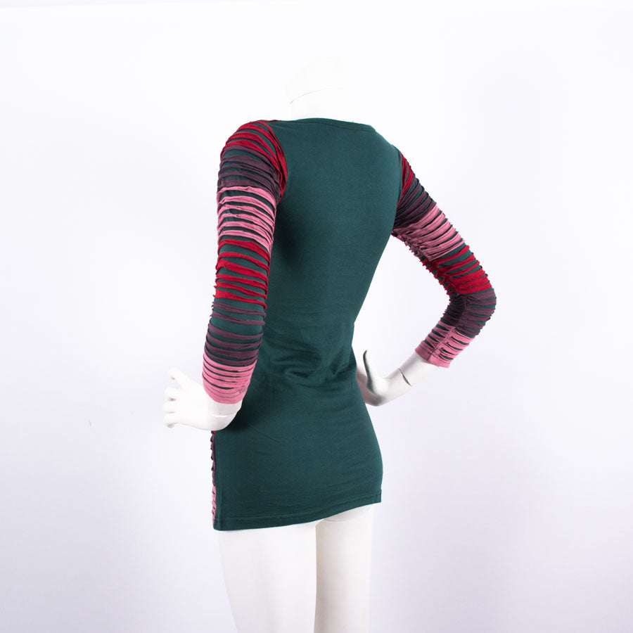 Body-hugging mini dress with long sleeves M