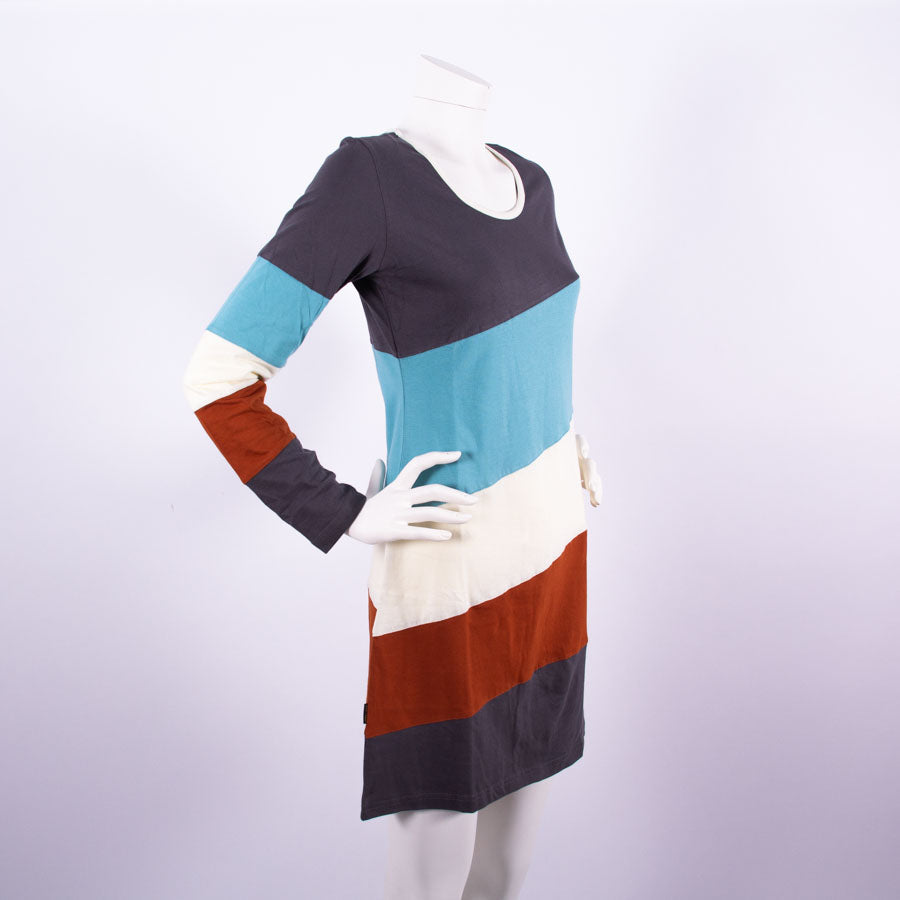 striped long sleeve dress M