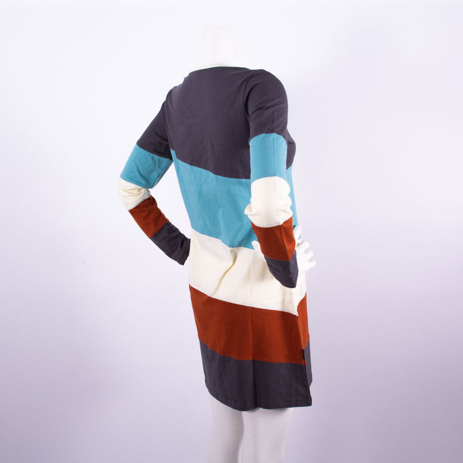striped long sleeve dress M