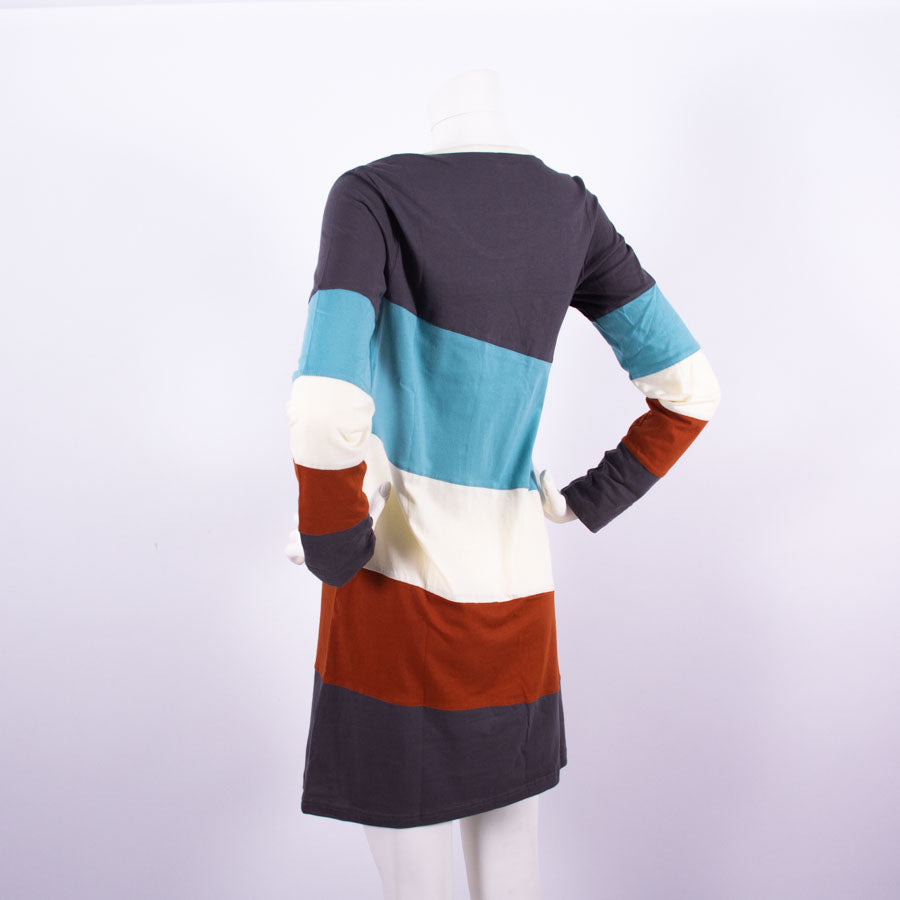 striped long sleeve dress M