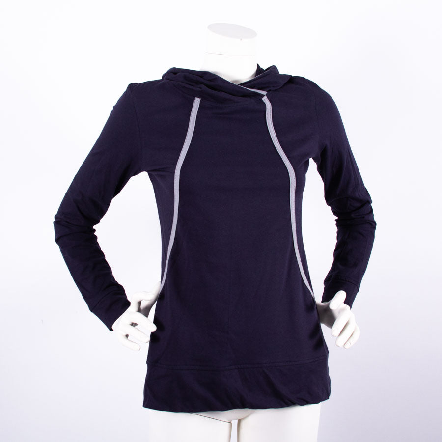 Hoodie with kangaroo pocket dark blue