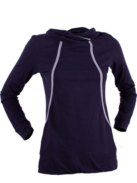 Hoodie with kangaroo pocket dark blue