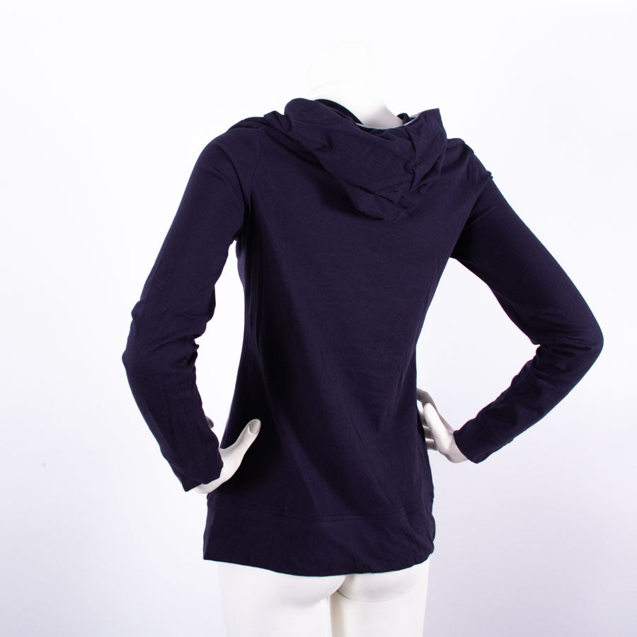 Hoodie with kangaroo pocket dark blue